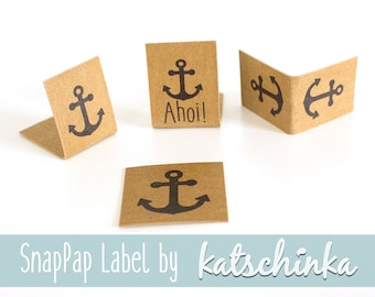 SnapPap Label Maritim Ahoi (4 Stück), SnapPap Etiketten