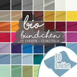 GOTS BIO Bündchen uni / Bündchen Meterware glatt  / Bündchenstoff / Schlauchware - verschiedene Farben