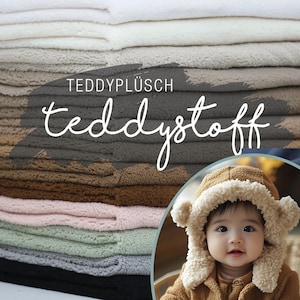Teddyplüsch | Teddystoff | Teddy Plüschstoff - verschiedene Farben