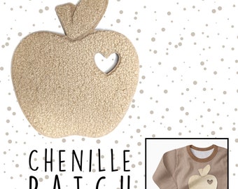 Bügelbild Chenille Patch Apple XL