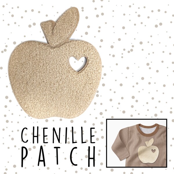 Bügelbild Chenille Patch Apple XL