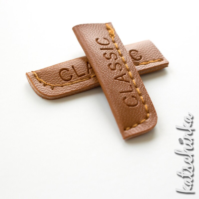 2er Faux Leather Cord Cord Closure Cord Stopper Brown Large Etsy