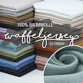 Waffelstrick Jersey 100% Baumwolle Meterware Gerippter Waffelstoff DIY Projekt Kleidung Erwachsene Kinder Supplies Nähen Geschenk Bastler product logo