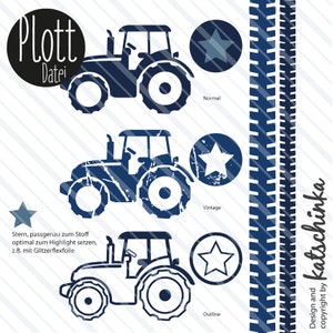 Tecker, Traktor - Plottdatei zum selber plotten