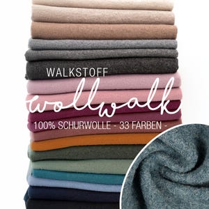 Wollwalk Meterware NAOMI Swafing 100 % Gekochte Schurwolle Walkstoff Outdoor Stoff Baby Kinder Mantel Jacke Anzug Ethisch Muselingfrei