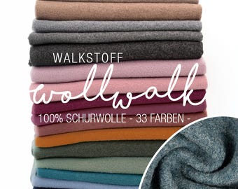 Wollwalk Meterware NAOMI Swafing 100 % Gekochte Schurwolle Walkstoff Outdoor Stoff Baby Kinder Mantel Jacke Anzug Ethisch Muselingfrei