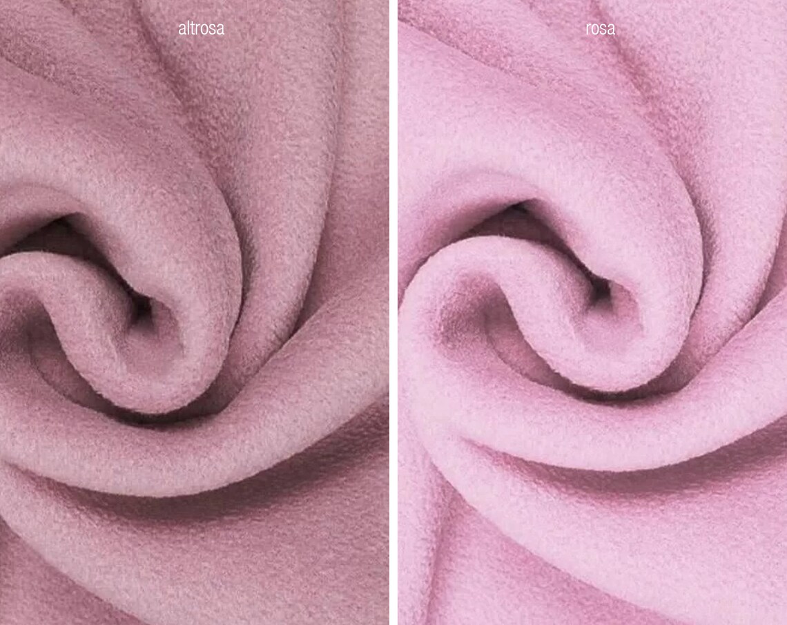 Kuschelfleece Stoff Rehkitz Rosa - Meterware 150cm Breite Plüschstoff