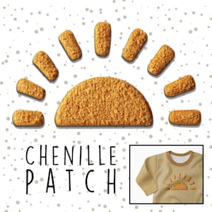 Bügelbild Chenille Patch Sonnenschein XL