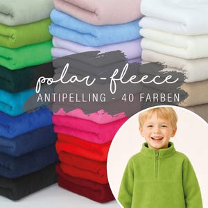 Polarfleece Stoff Antipilling Meterware, Kuschelfleece in vielen Farben, Polyesterfleece, Winterstoff, Fleecestoff zum Nähen