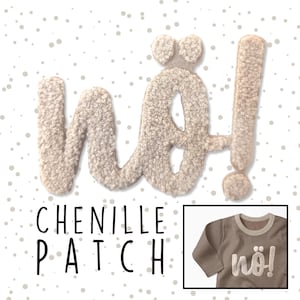 Bügelbild Chenille Patch nö! XL