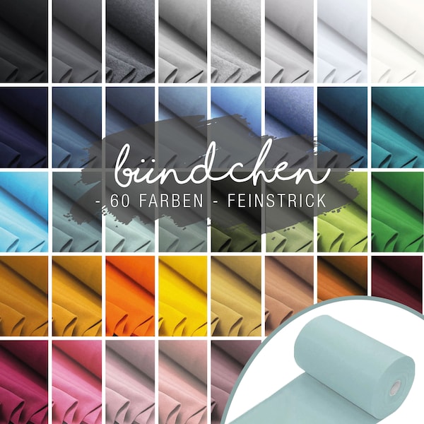 Bündchen uni / Bündchen Meterware glatt // 2,29 EUR/0,25m / Bündchenstoff / Schlauchware - verschiedene Farben