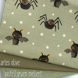 Stoffpaket "Itsy Bitsy Spider" Bio Jersey 0,5 m mit passenden Bündchen 0,25m