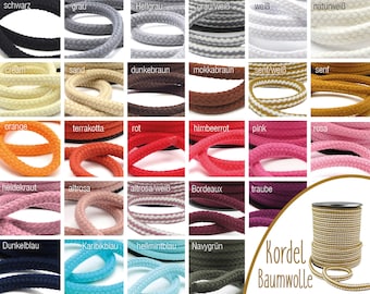 2,40 Eur/1m ///baumwollkordel Kordel 10 Mm Diverse Farben