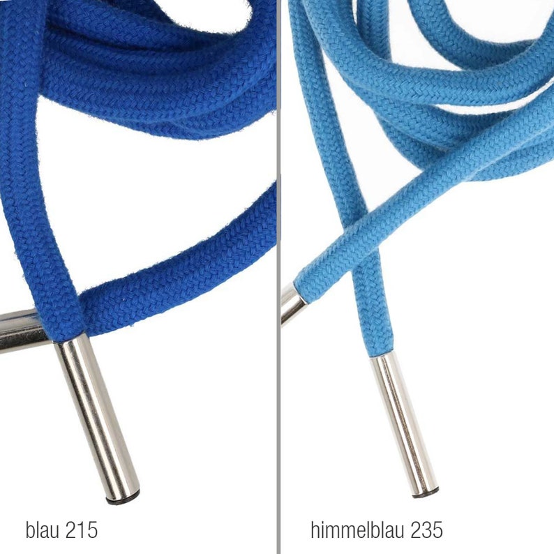 Hoodiekordel mit angebrachtem Kordelende 6mm Durchmesser 1,25m Länge Verschiedene Farben image 5