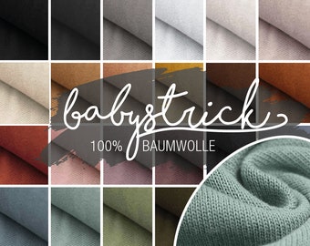 Babystrick / Baby Strickstoff / Feinstrick / 100% Baumwolle / Ökotex   - verschiedene Farben