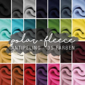 Polarfleece Antipeling / Kuschelfleece / Fleece Stoff - verschiedene Farben