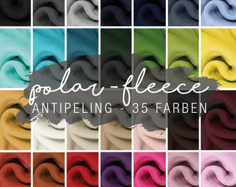 Polarfleece Antipeling / Kuschelfleece / Fleece Stoff - verschiedene Farben