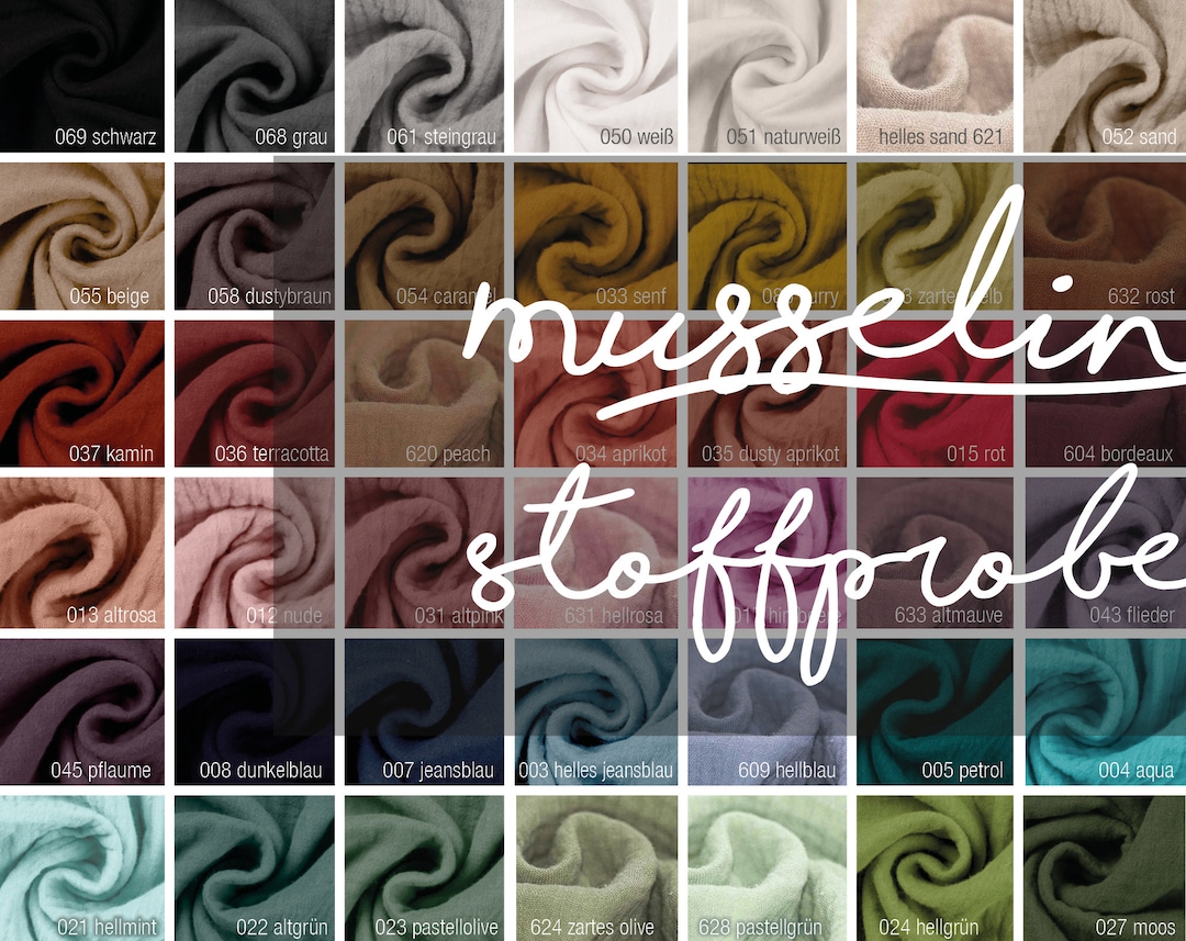 Buy 2-3 X Musselin Farbmuster, Stoffprobe  Stoffmuster Online in India -  Etsy