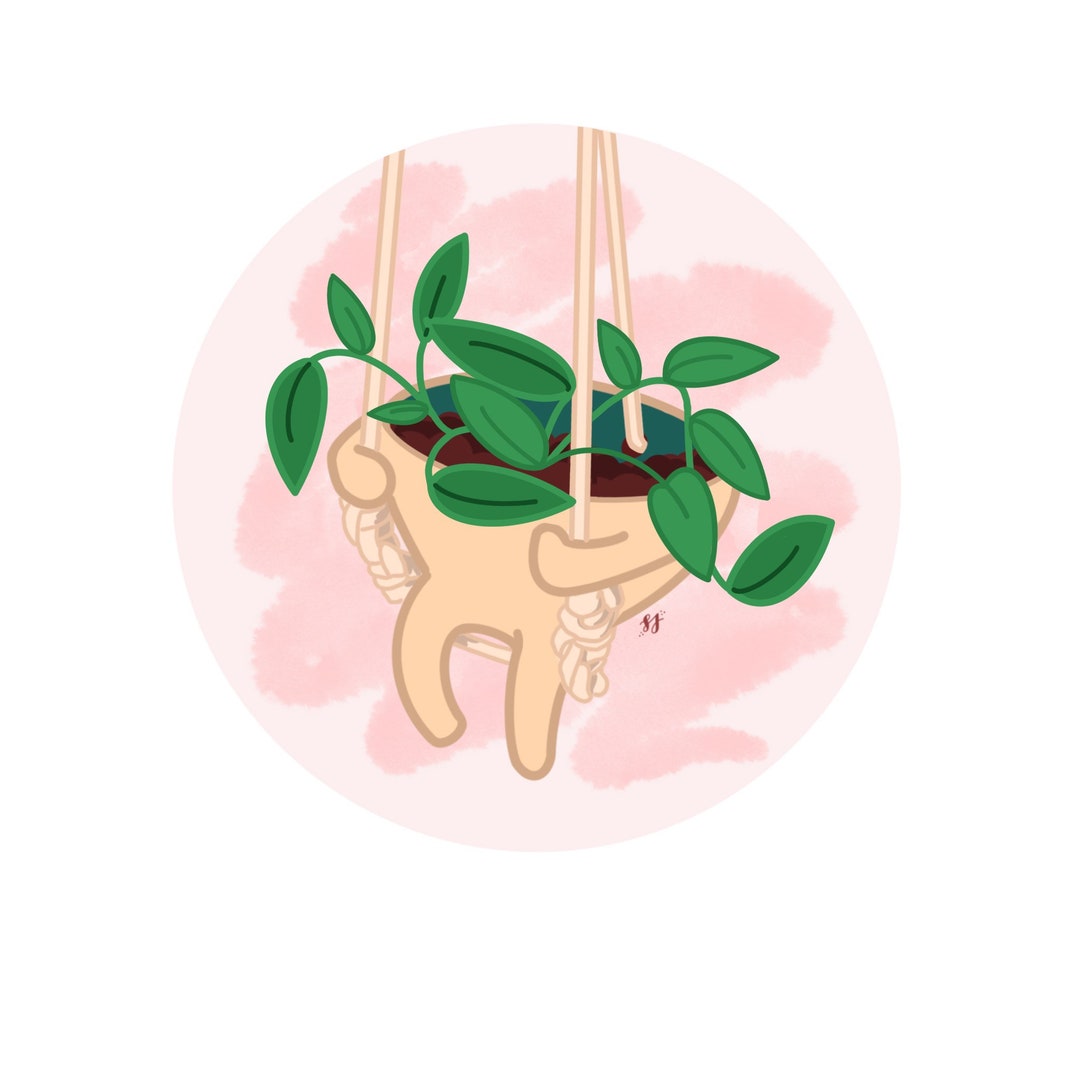 Swinging Planter Vinyl Sticker - Etsy