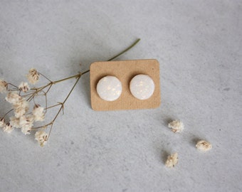 Small Studs -Circles- Handmade polymer clay earrings - Statement earrings