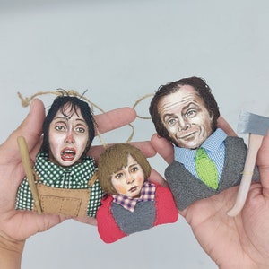 Jack Torrance, Wendy Torrance, Denny Torrance Horror Movie Christmas ornament - made to order