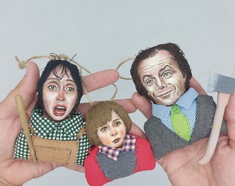 The Shining Horror Movie Christmas Ornament: Hand-Painted Cotton Fabric Doll
