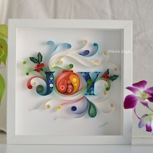 Regalo de Navidad, decoración navideña, alegría, carta de alegría, acción de gracias, regalos para ella, regalos de navidad, arte de pared de Nersery, LISTO PARA ENVIAR