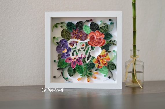Download Quilling Te Amo Frame I Love You Valentine S Etsy