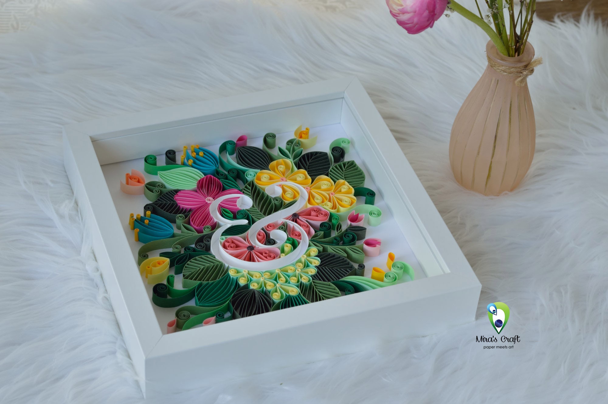 Ampersand Quilled Sign & Sign paper Logo Design Ampersand Etsy