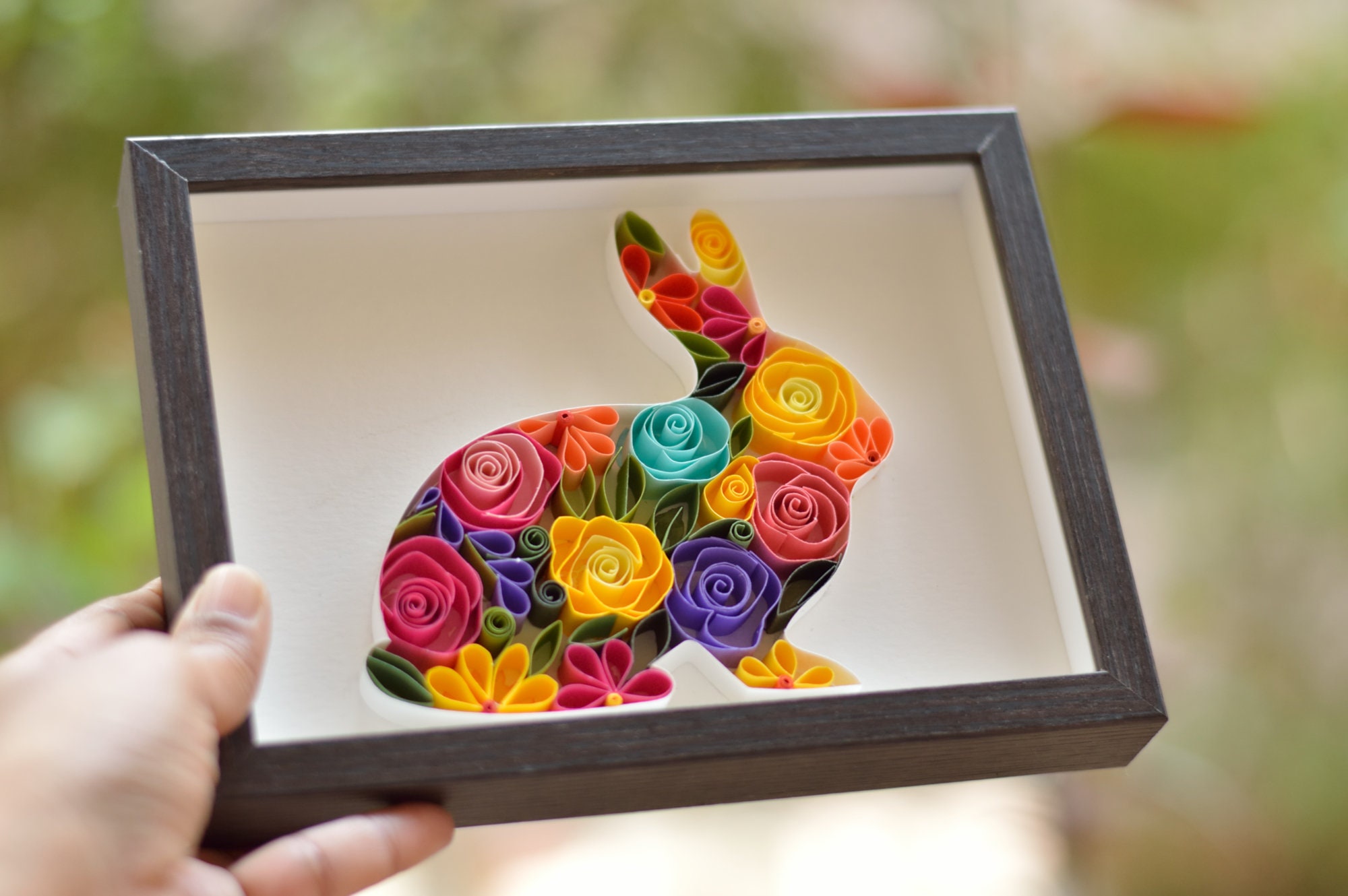 Ester Gift Bunny Quilling Art Kids Room Decor Animal Wall Etsy