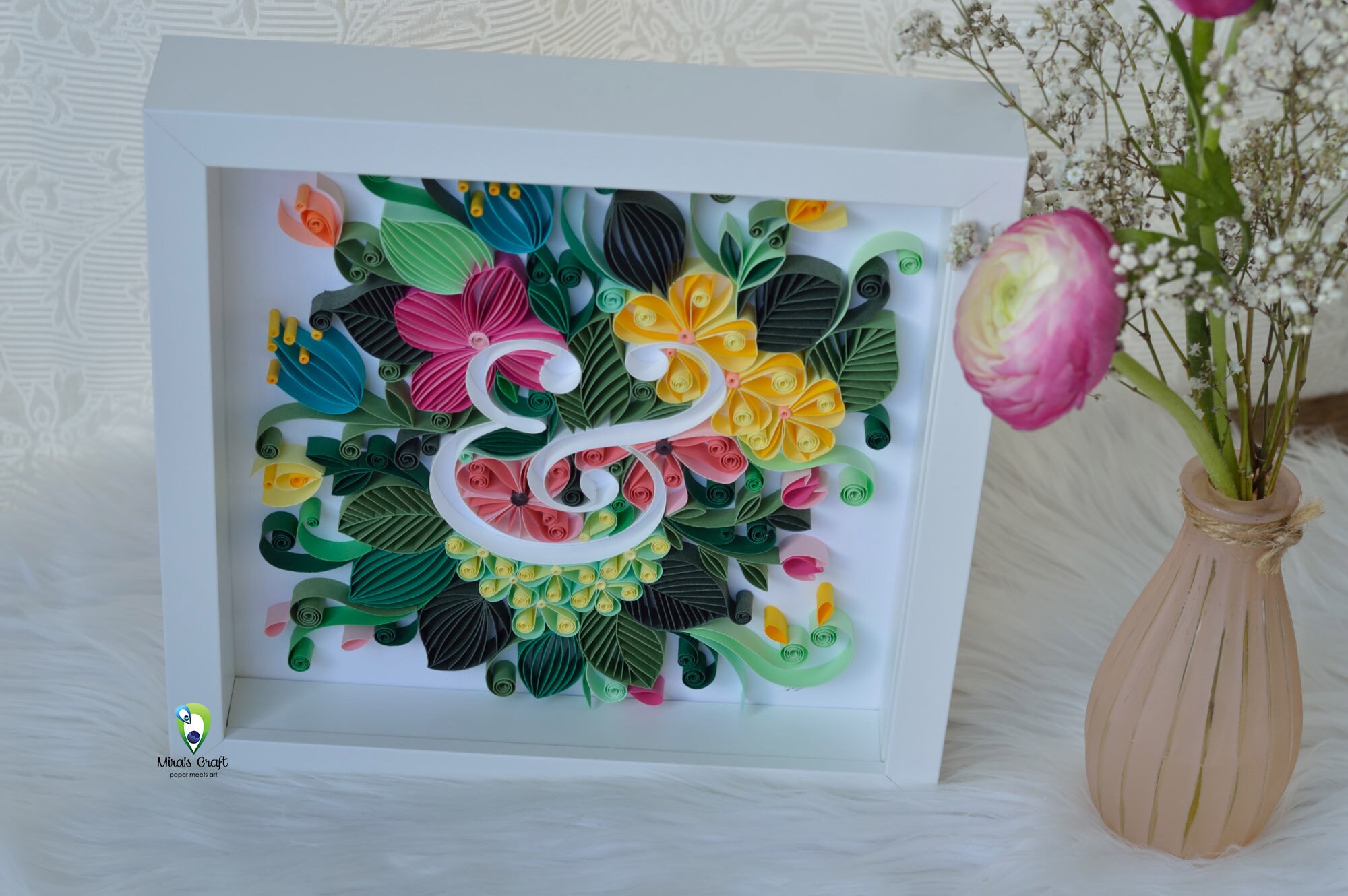 Ampersand Quilled Sign & Sign paper Logo Design Ampersand Etsy