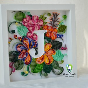 Letras J personalizadas en filigrana: arte mural de la A a la Z para parejas, amigos, hija, hijo, madre, padre, maestro, iniciales del nombre, regalo hecho a mano en 3D