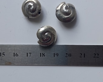 Silver snail 925 sterling antique soldered 15 mm pack of 1 price 8.90