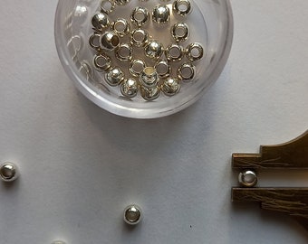 Bola plateada 925 espaciador de 3,0 mm de diámetro 10 piezas = 7,00