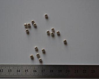 Entretoise à billes d’argent 925 de 4,0 mm de diamètre 6 pièces = 4,90