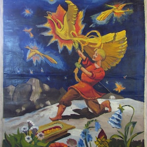 Pájaro de fuego, cuento ruso, ilustraciones para cuentos populares ucranianos, cuentos infantiles.