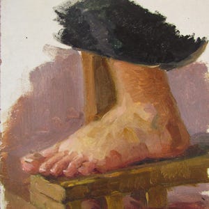 Boceto de pies, Pintura al óleo de pies, Pintura de piernas, Pintura al óleo de figura, Boceto del cuerpo