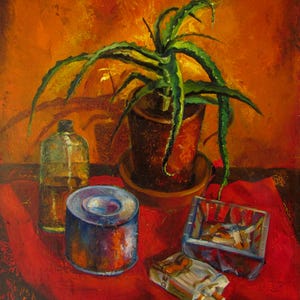 Natureza morta com cigarros, Natureza morta com garrafa, Natureza morta com vaso, Pintura de natureza morta, Arte de cozinha, Natureza morta com jarra de vidro