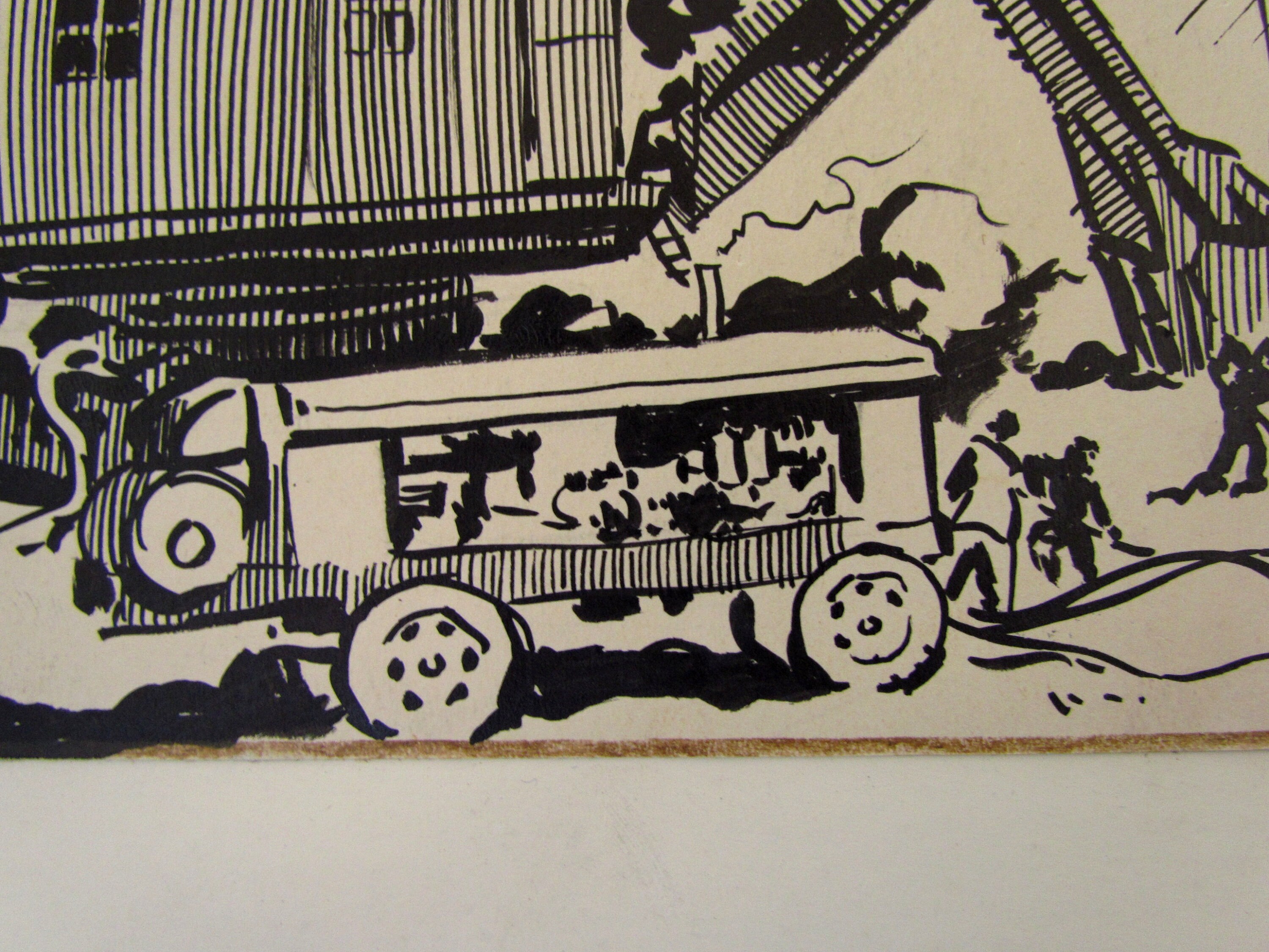 Vintage LKW-Zeichnung Auto-Zeichnung Baumaschinen | Etsy