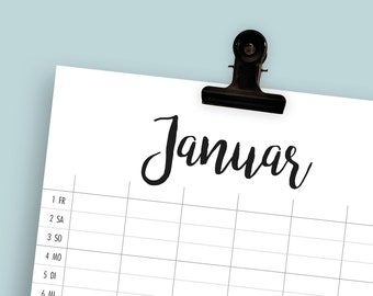 Familienkalender Etsy