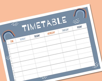 printable TIMETABLE // PDF + Word File