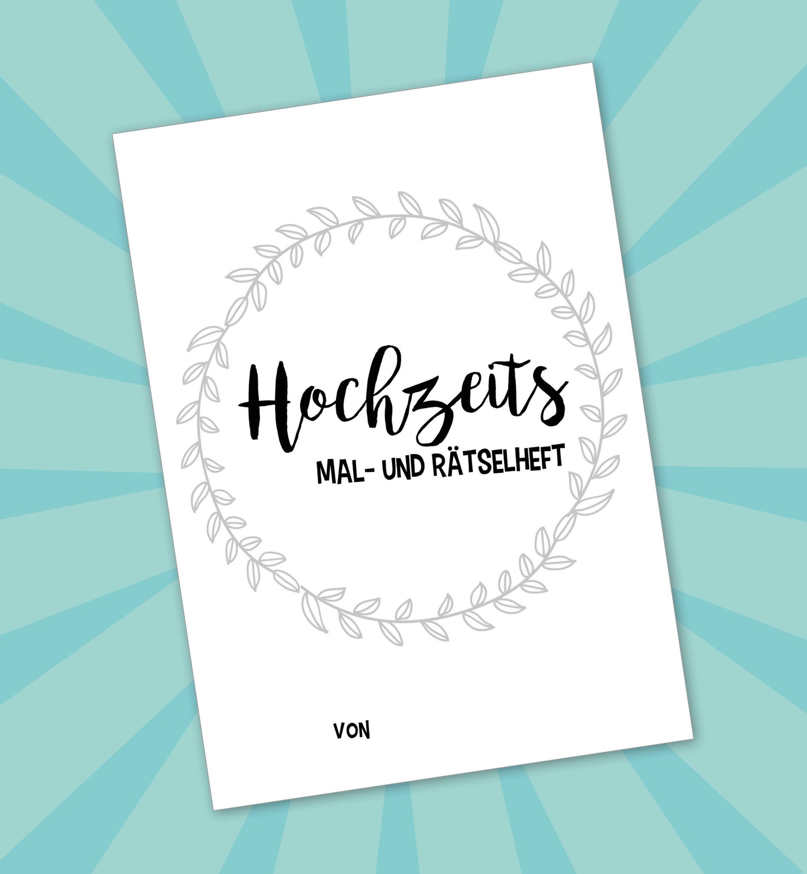 Hochzeits Mal und Rätselheft Etsy.de