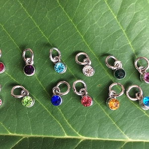 ADD Birthstone Charm | Silver Birthstone Charm | Gold Birthstone Charm
