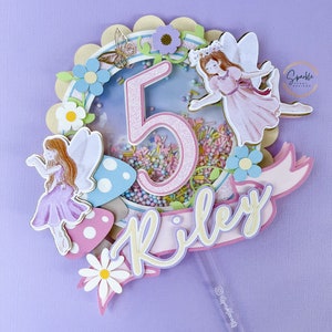 Fairy theme shaker Cake topper/Whimsical