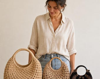 3 Macrame Bag Tutorials – Mila Ring Bag Sizes (PDF Download)