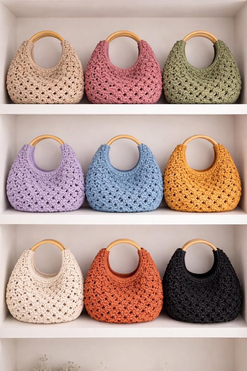 Macrame Bag Tutorial - DIY English/Italiano (Digital Download) Mila Ring Bag from Milan image 1