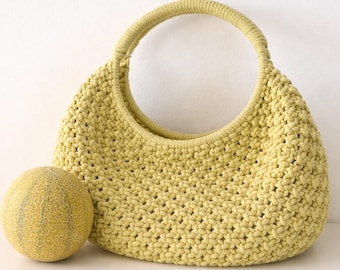 Large Macrame Bag Tutorial - DIY English  (Digital Download) Mega Mila Ring Bag from Milan