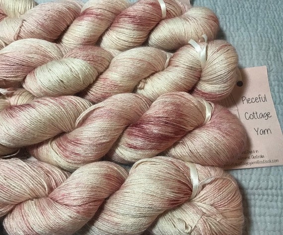 Sock Weight Hand Dyed Yarn Hand Dyed Wool Pink Variagated Etsy