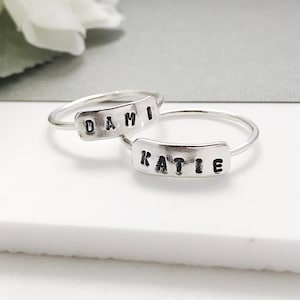 Name Ring - Silver Thumb Ring - Engraved Ring - Personalized Name Ring - Name Jewellery - Silver Ring - Custom Name Ring