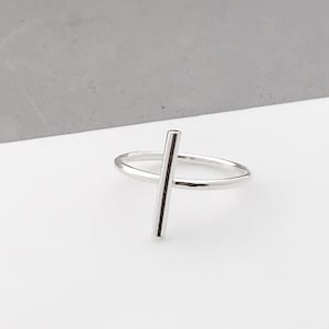 Bar Ring - Band Ring - Stacking Ring - Thumb Ring - Minimal Ring - Geometric Ring